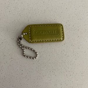 Coach vintage Small Hangtag green Replacement FOB keychain